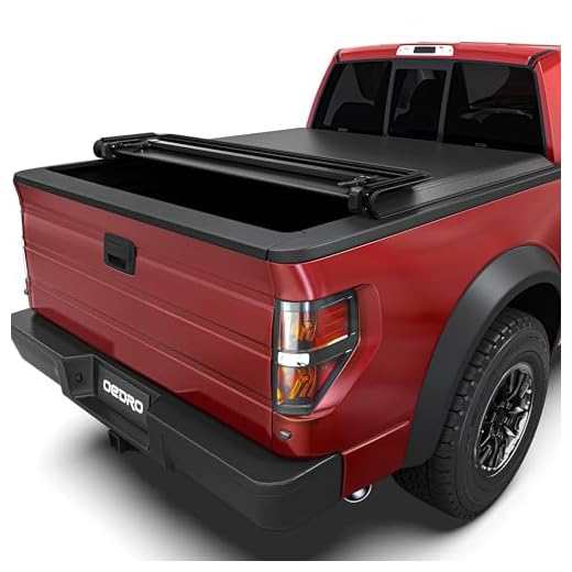 oEdRo Quad Fold Tonneau Cover Soft Four Fold Truck Bed Covers Compatible with 2009-2014 Ford F-150 F150 5.5' Bed, Styleside