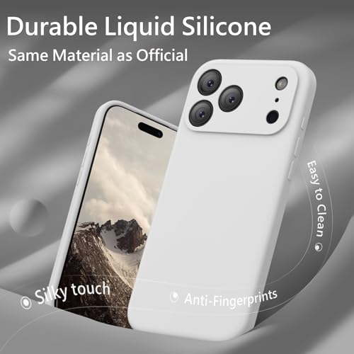 Image of FireNova Magnetic for iPhone 17 Pro Case, Compatible with MagSafe, [Integrated Silicone Camera Control Button] [Camera Protection] Anti-Scratch Microfiber Lining Phone Case, 6.3 inch, White
