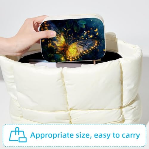 Boîte à bijoux de voyage portable compacte pour protéger colliers et bagues