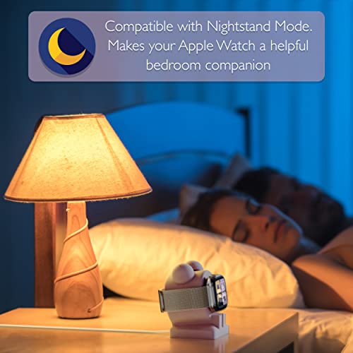 Vallexmall Iwatch Stand For Apple Watch Charger Stand Series Ultra 8/7/6/Se/5/4/3/2/1 Сute Silicone Apple Watch Holder Supports Nightstand Mode Charging Dock Accessories [Charger Not Included] #TOP7