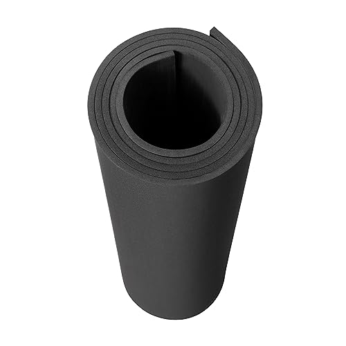 AMZQNART 5mm EVA Foam Sheets Rolls for Crafts Black Cosplay Foam 39x59in