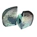 Teal Agate Bookend Pair - 6 to 9 lb - Geode Bookend with Rock Paradise Exclusive COA