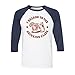 TeesAndTankYou Drinking Class Three-Quarter Raglan Sleeve Baseball Shirt Unisex X-Large White/Navy