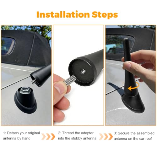 Image of 3.8 Inch Short Antennas for Mazda MX-5 Miata 2006-2026 | Antenna Replacement Car Wash-Proof Radio Antenna Truck Antenna Mazda MX-5 Miata Accessories