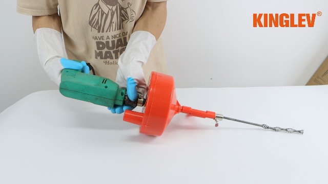 Drain Auger Plumbing Snake with Drill Adapter