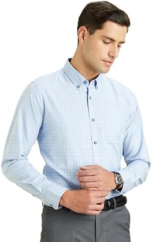Symbol Premium Men's Stylish Checkered Casual Shirt - Regular Fit | Full Sleeve | Pure Cotton | Smart Casual Wear (Available in Plus Sizes)