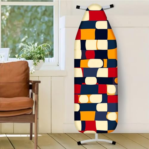 Image of Nuxovilar Colorful Geometric Blocks Ironing Board Cover 15x54 Polyester