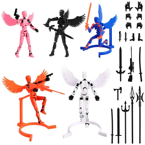 La mejor comparación de Móviles decorativos que Puedes Comprar On-line. 48 ASVEL Figura de acción Toy 13, Set de 5 muñeco articulado, Figura de acción móvil con múltiples articulaciones Impresa en 3D, Decoraciones de Escritorio para Regalos de...