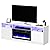 Anystyle Electric Fireplace Entertainment Center for up to 75" TVs - High Gloss Stand with 30" Fireplace, LED Console Table for Living Rooms, White