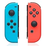CIMENNTU Switch Controller for Nintendo Switch Controller, Switch Controller Replacement Accessories with Double Vibration/Wake-Up/Motion Control/Screenshot (Bue&Red)