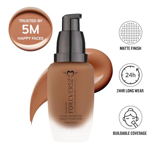 Image of Daily Life Forever52 Ultra Definition Liquid Foundation | 24H Wear, Medium to Full Coverage, Pore-Minimizing & Mattifying, Long Lasting, Anti-Aging, Satin Finish| All skin type - Brownie (FLF003) 30ml