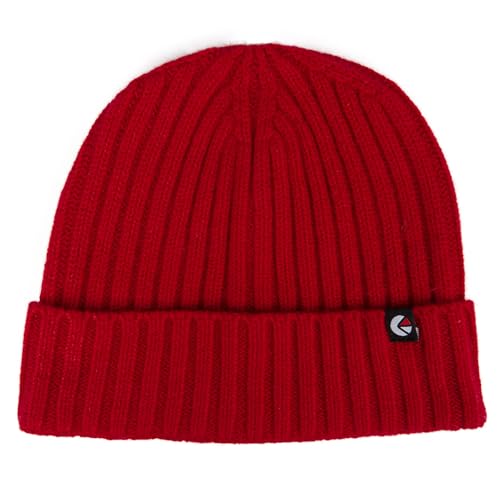 Bonnet en laine Ethika Molten Lava rouge chaud pour l'hiver
