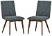Produktbild Amazon Marke - Rivet Ricky  Esszimmerstuhl im Stil der 1950er Jahre, 2er-Set, H 94 cm, Marineblau