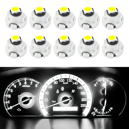 10PCS T3 Neo Wedge LED para panel auto 8mm Blanco miniatura 1