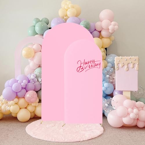 Set de 2 fundas para arco de boda 6FT y 7.2FT spandex elástico miniatura 7