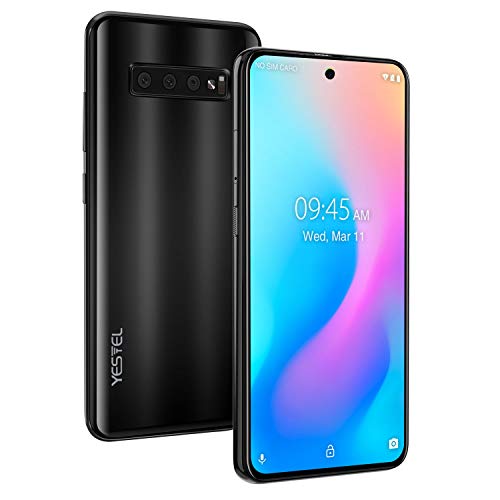 YESTEL Note 10 Smartphone 4G pantalla desbloqueada 6.41 pulgadas Android 9.0 certificado por Google GMS: SIM SD 8 Core | 4GB RAM+64GB ROM | Doble cámara 13MP+8MP | Batería 4180 mAh-Midnight Black