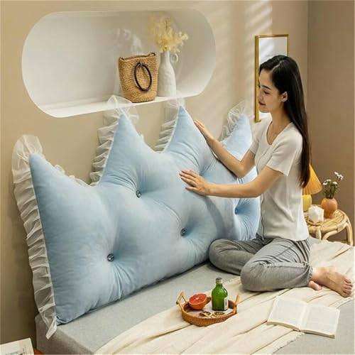 Coussin de chevet et dossier de lit compensé en velours grand format King - 3