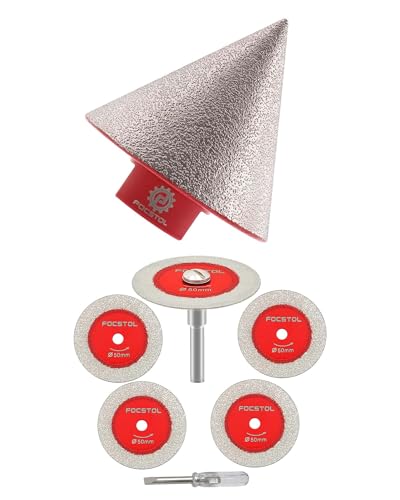 Disque a tronconner verre 50mm sans éclat avec mèches FOCSTOL