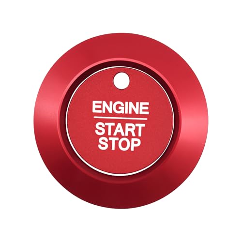 Accessoires d'intérieur coque de bouton Ford Explorer en alliage d'aluminium rouge 2 pièces