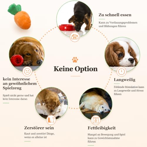 Celawork Intelligenzspielzeug für Hund Interaktives Spielzeug Plüsch Karotte Schnüffelteppich hundespielzeug Intelligenz schnüffelteppich… – Ansicht 3