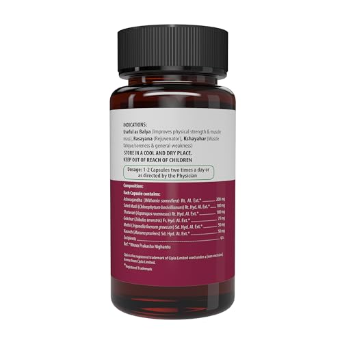 Image of Endura Mass Weight Gain Capsules 50 Capsules|Ayurvedic Weight Gainer For Improving Muscle Mass & Enhancing Strength|Made With AshwagAndha,Safed Musli,Shatavari|100% Natural For Men & Women|Pack Of 1