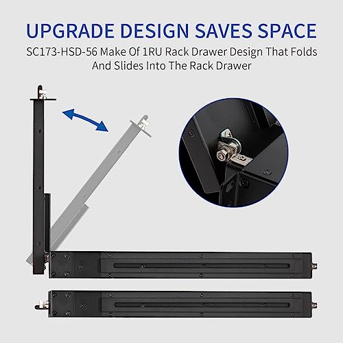 Image of 17.3 Inch SDI Rack Mount Monitor SC173-HSD-56 1RU Pull Out Production Monitor Full HD 1920x1080 3G-SDI HDMI