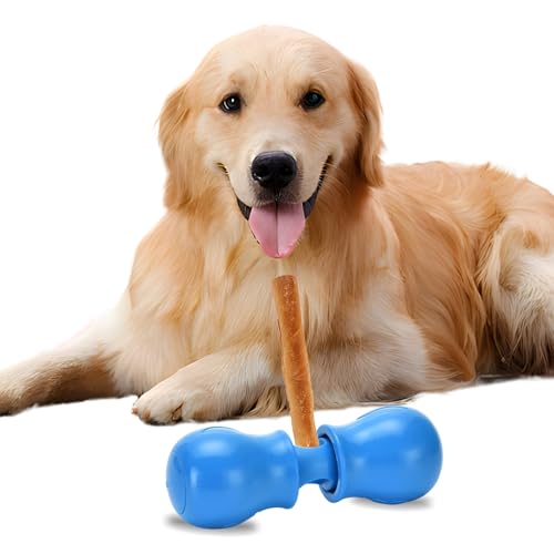 YXIRENE Bully Stick Holder - Improved Dog Treat Chew Holder Fits Various Bully Sticks Durable Safety Hold Device to Prevent Swallowed Ends and Choking Small/Blue