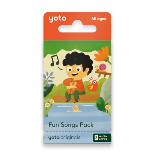 YOTO Fun Songs Pack - 3 Kids Audiobook Cards for Use with Player & Mini All–in–1 Audio Player, Screen–Free Listening with Fun Festive Music for...