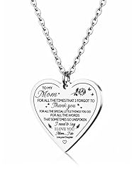 To My Mom Heart Necklace
