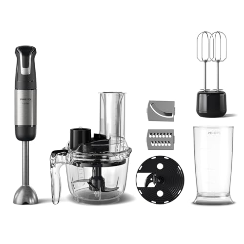 5000 Serisi El Blender; SpeedTrigger Kontrolü, 1200W Motor, Paslanmaz Çelik Bıçaklar, Bebek Maması Hazır, Mikser ve Gıda İşlemci Aksesuarları (HR2695/01)