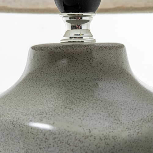 Lampe à poser en céramique grise E14 40W 25x40cm pour table