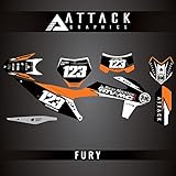 Attack Graphics Custom Fury Complete Bike Graphics Kit for KTM 150 SX 2022