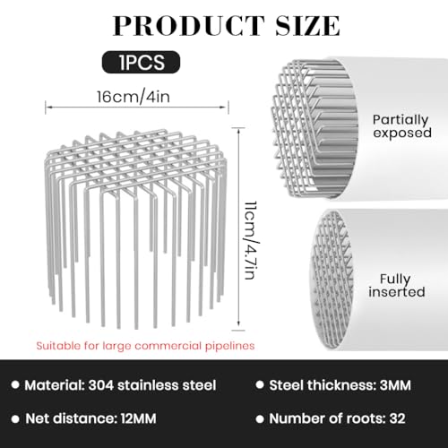 Image of HASTHIP Drain Cover Mesh - Flexible Universal Pipe Anti Rat Mesh for Washing Machine for 145-145mm Diameter Rust-Resistant Metal Wire Grid Drain Outlet Stopper with Anti-Stopper Design