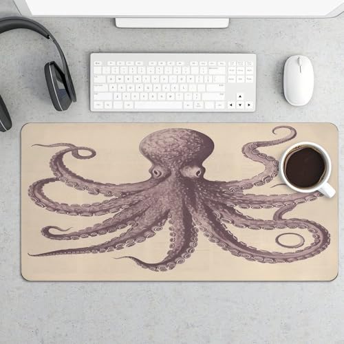 Vintage Octopus Mouse Pad Grande Antideslizante Caucho miniatura 5