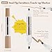 DEWEL Dual-Tipped Furniture Markers Touch Up, Upgrade 17 Pcs Wood Furniture Repair Kit, Wood Touch Up Markers and Wax Sticks with Repair Tools, Easily Repair Wood Floor Scratches, Wood Stain and Dents