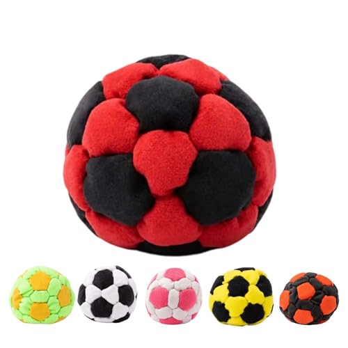 Dragonfly Footbag,32-Panel Hacky Sack Spiral Pellet Filled Footbag Ball, Soft Durable Soccer Style Kick Bag for Foot Coordination Training, Outdoor Play, Stress Relief Toy (D)