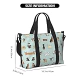 Vielseitige Handtasche mit Hundemotiv für Reisen, handgehaltene Crossbody-Tasche für jeden Bedarf, Schwarz , Einheitsgröße