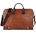 Time Resistance Mallette en cuir pour ordinateur portable, Mallette d'attaché-case, Sacoche pour hommes et femmes (Marron)