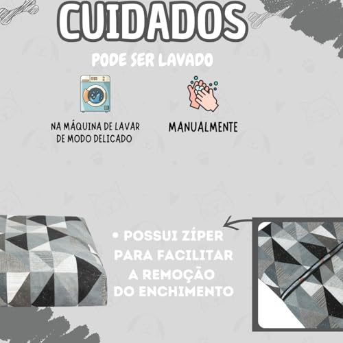 Colchonete Gigante Cachorro Gato Com Zíper Varias Estampas (triangulo cinza)