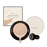 Glow Foundation Cushion, Mushroom Head Air Cushion CC Cream, Glow Makeup - Moisturizing Concealer Brighten Long-Lasting, Natural BB Cream for All Skin Types (# Natural Color)