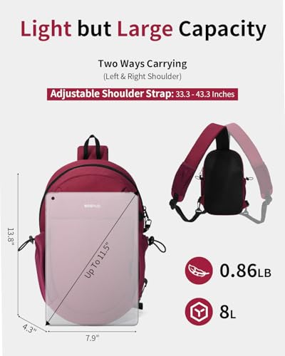 Morrales deportivos sling rojo para hombres ECOHUB miniatura 5