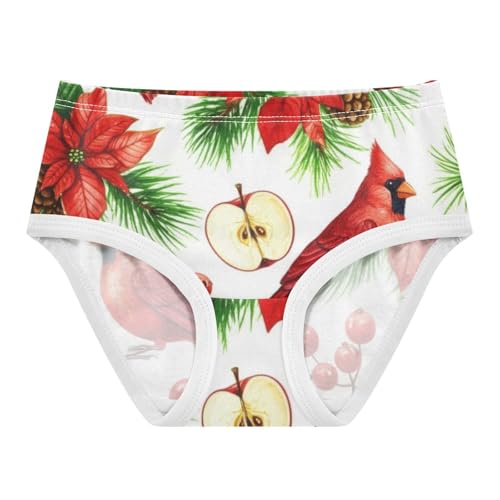 Cardinal Festive Red Toddler Underwear Custom 2t Cotton Little Girl Panties Colorful Briefs Underpants