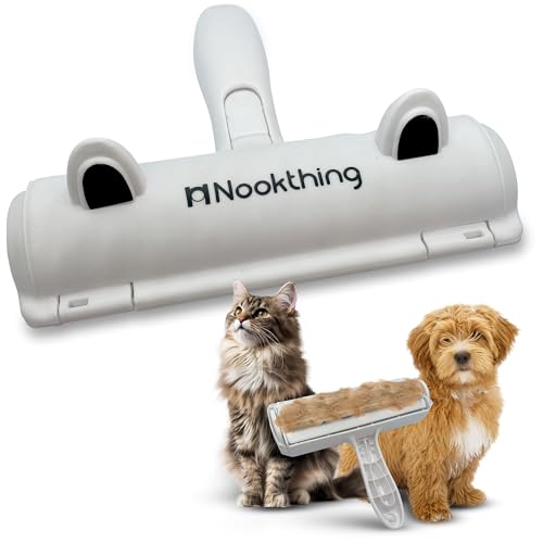 Nookthing Quitapelos Mascotas - Rodillo Quitapelos Mascotas - Cepillo Quitapelos Mascotas Ropa - Cepillo Atrapa Pelos Perros y Gatos - Lavable y Reutilizable Quitapelos para Alfombras, Ropa y Sofá