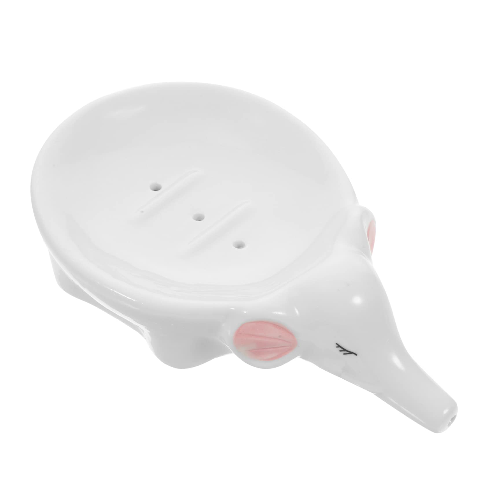 ABOOFAN Ceramic Elephant Soap Dish Soap Container Ceramic Soap Case Home Supplies Soap Holder Case Soap Dish Ceramic Soap Rack Soap Dish Shower Small Soap Tray Decorative Soap Dish