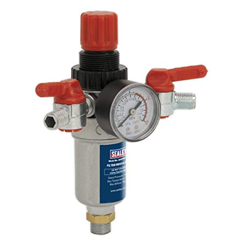 Sealey Sa4Fr/38 Air Filter/Regulator 3/8Bsp Male - 1/4Bsp Male, Multicoloured