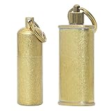 PPFISH Mini Brass Lighter - EDC Peanut Lighter Keychain - Waterproof Fire Starter Especially for Survival and Emergency Use