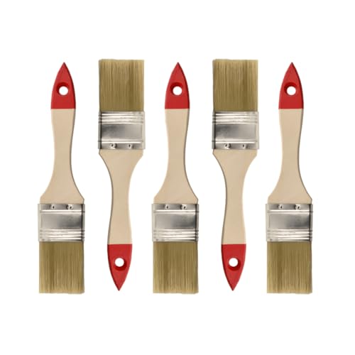 HARDY WORKING TOOLS M7 Flachpinsel 1,5 Zoll Serie * 30 * 5 Stk., rot, 15 mm, A0200-300515