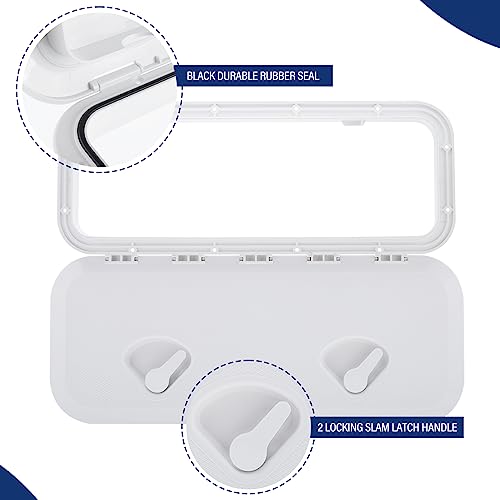 Image of NovelBee Marine Deck Access Hatch,Boat Hatch Lid 23.9 inch x 9.5 inch for Marine Caravan RV