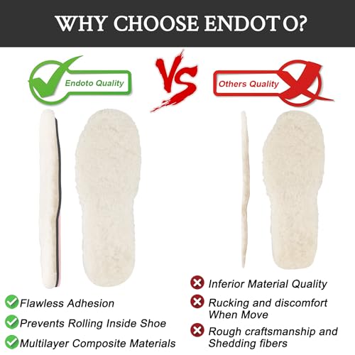 Image of Endoto 2 Pairs Sheepskin Insoles for UGG Women Slipper Replacement Inserts(Color:Pink,Size:Women10-EU41)