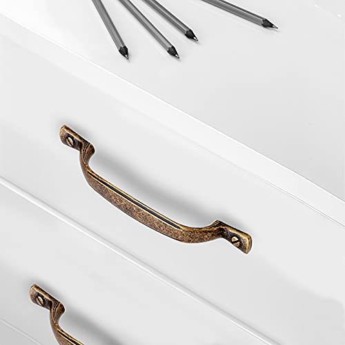 Emuca 9160208 Poignée pour meuble - CC 96mm - zamak - finition bronze - Set de 20 pièces